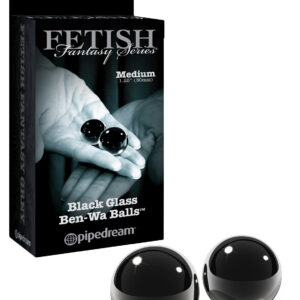 Fetish Fantasy Medium Black Glass Ben-Wa Balls