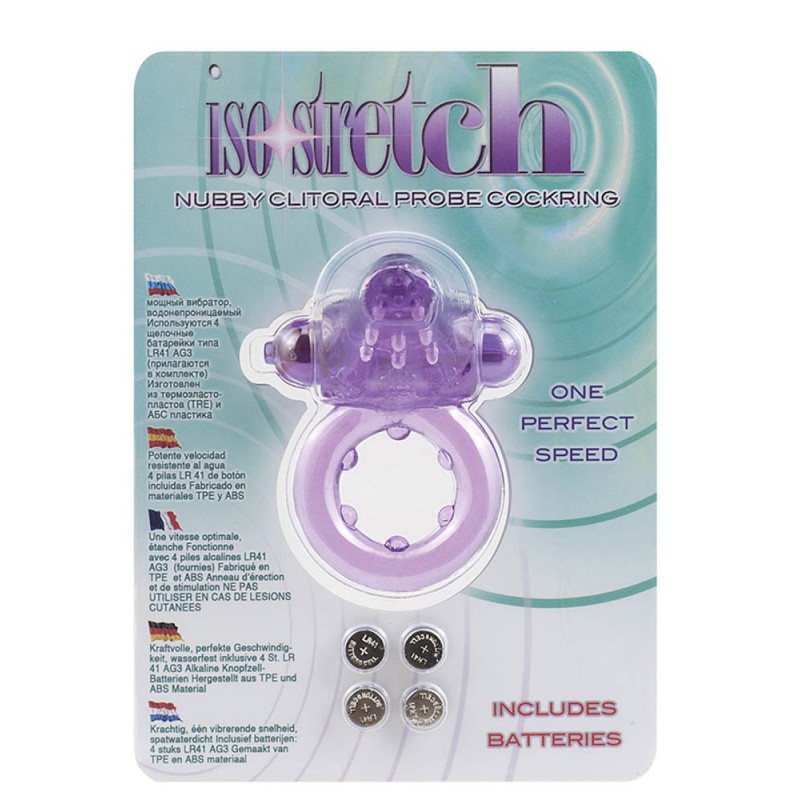 Seven Creations Iso Stretch Nubby Clitoral Probe Cockring