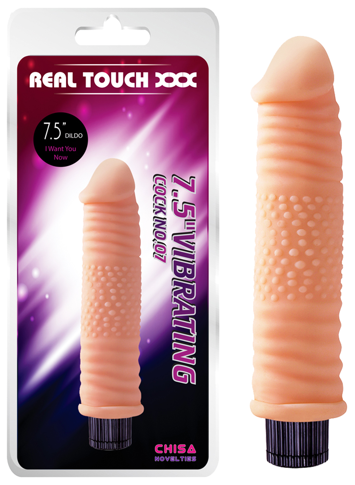 Chisa Novelties Real Touch XXX 7,5" Vibrating Cock No.07