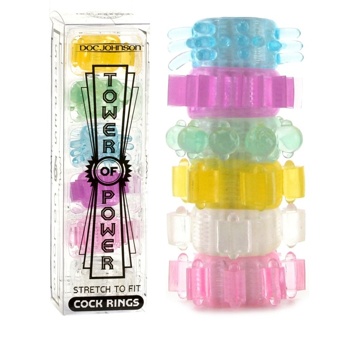 Doc Johnson Tower of Power Stretchy Cock Rings